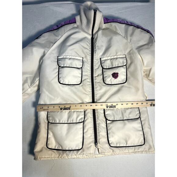 Vintage 70's ARCTIC Wear Womens White Ski and Snow Jacket Coat Size Large - Picture 13 of 13
